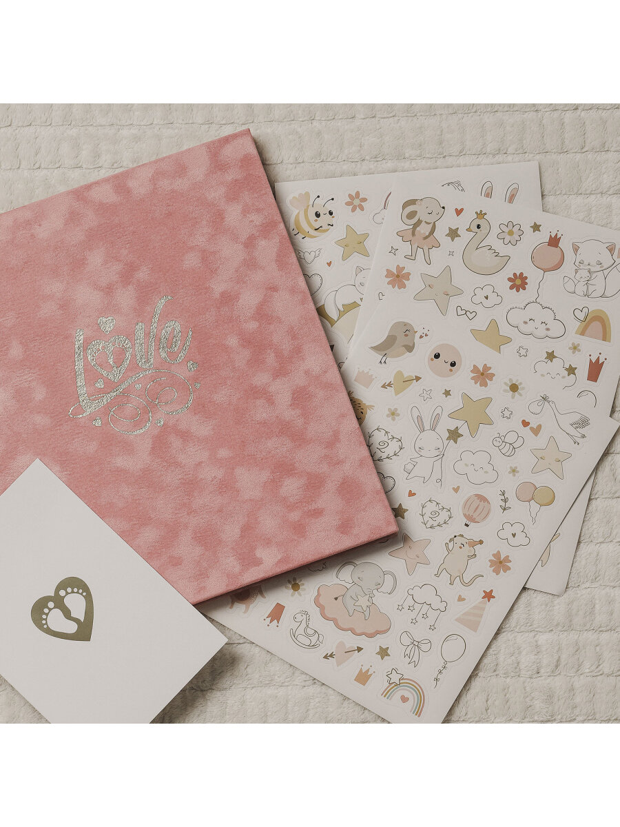 Фотоальбом анкета Brauberg детский семейный для новорожденных с наклейками - фото 14