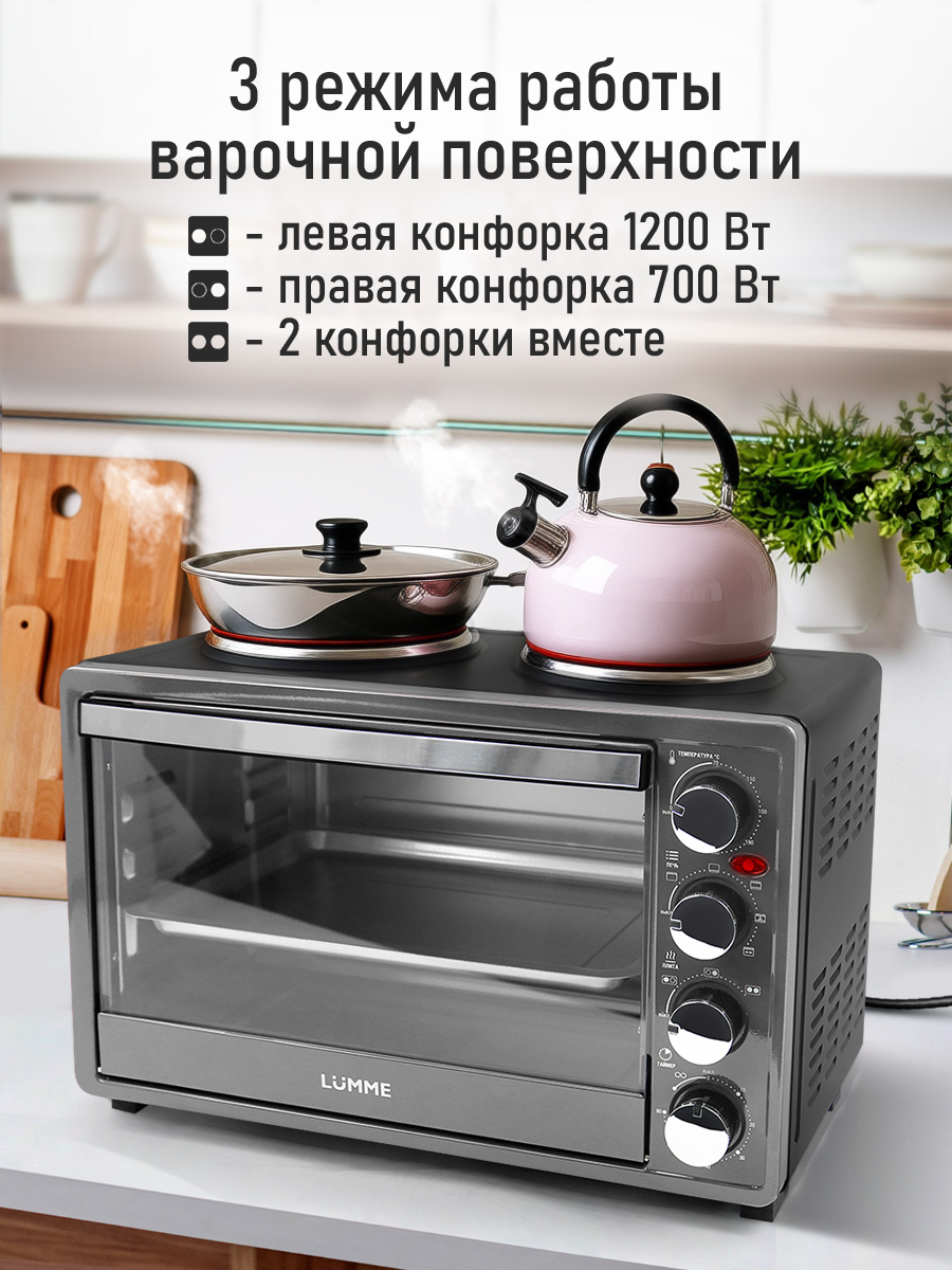Духовой шкаф LUMME серый жемчуг - фото 4