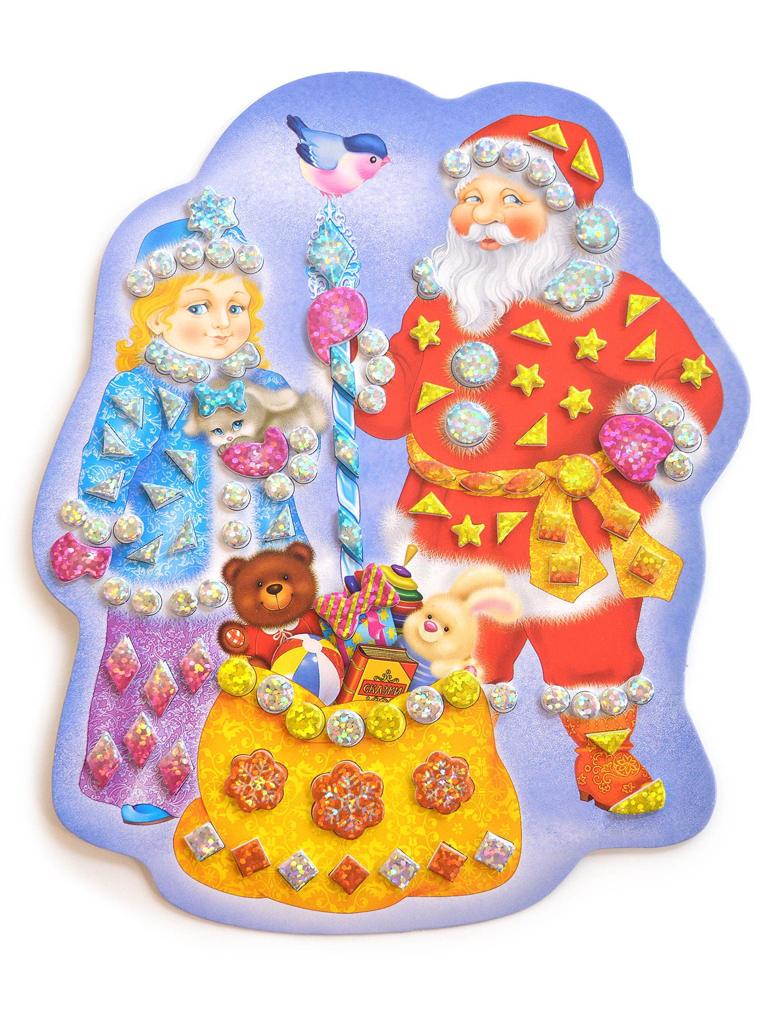 Набор для творчества Дрофа-Медиа Дед Мороз и Снегурочка аппликация - фото 7
