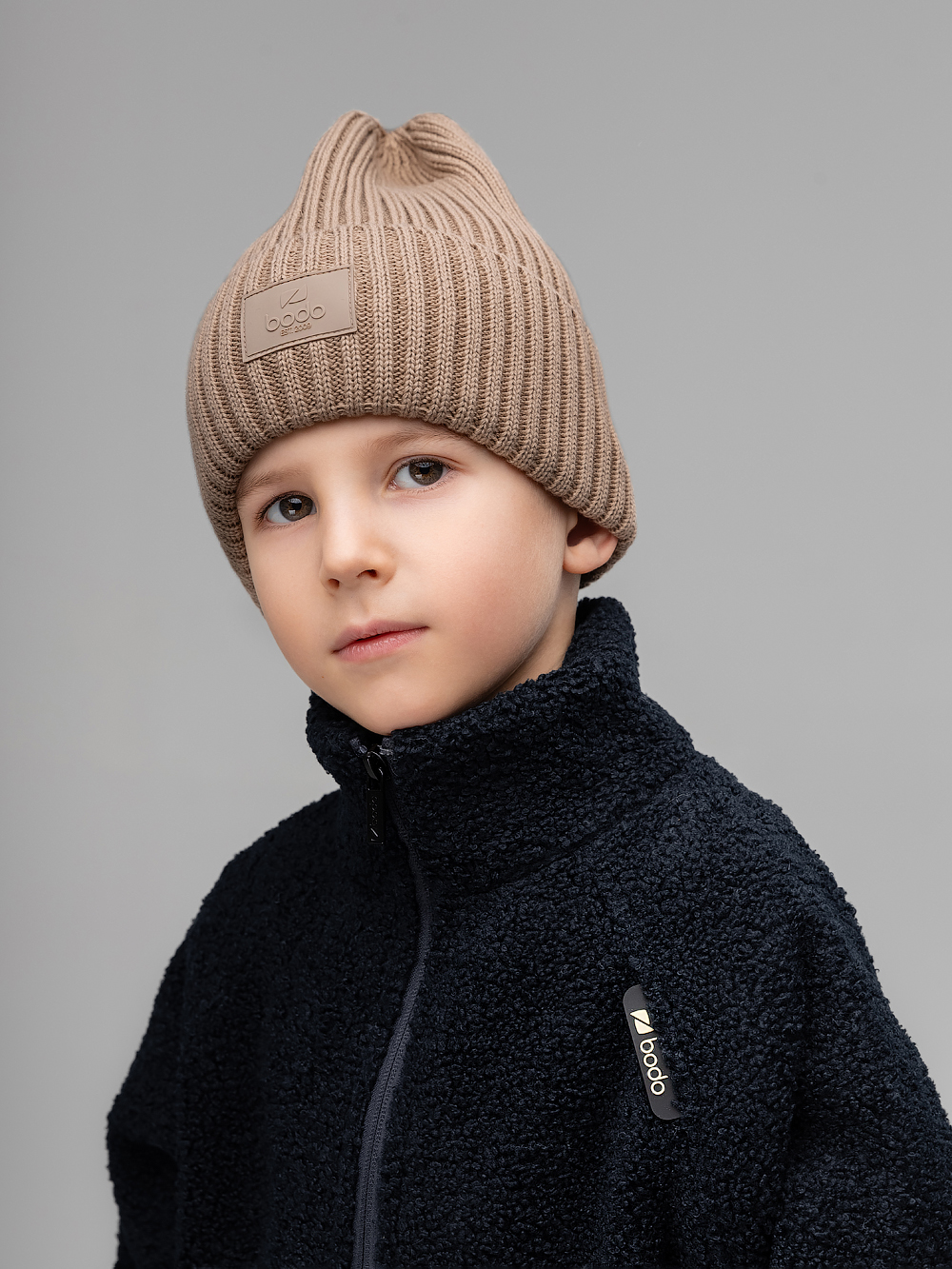 Шапка Bodo 10-363MU_бежевый - фото 1