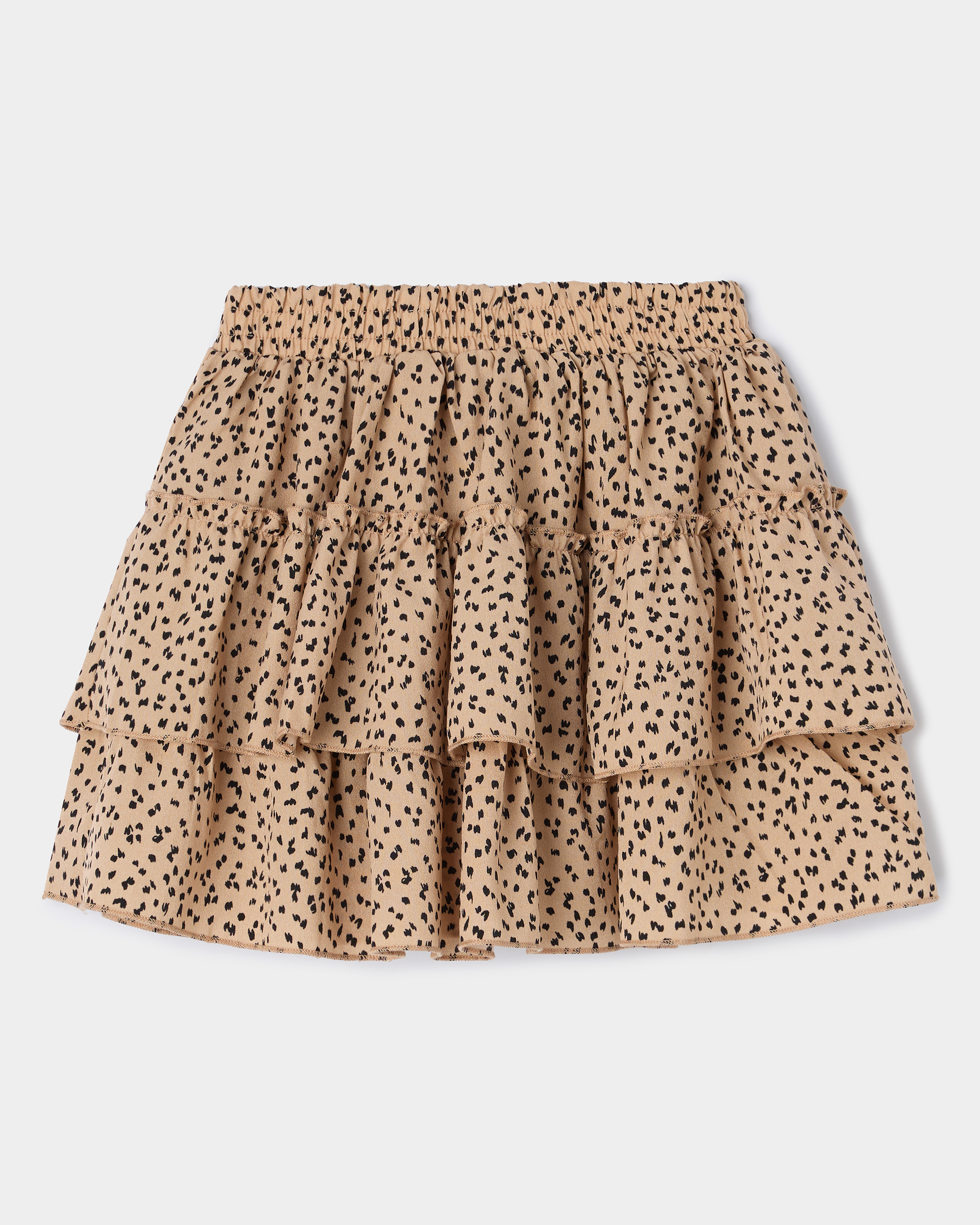 Изображение товара Детская юбка Futurino леопардовая для девочки 122 размер бежевый