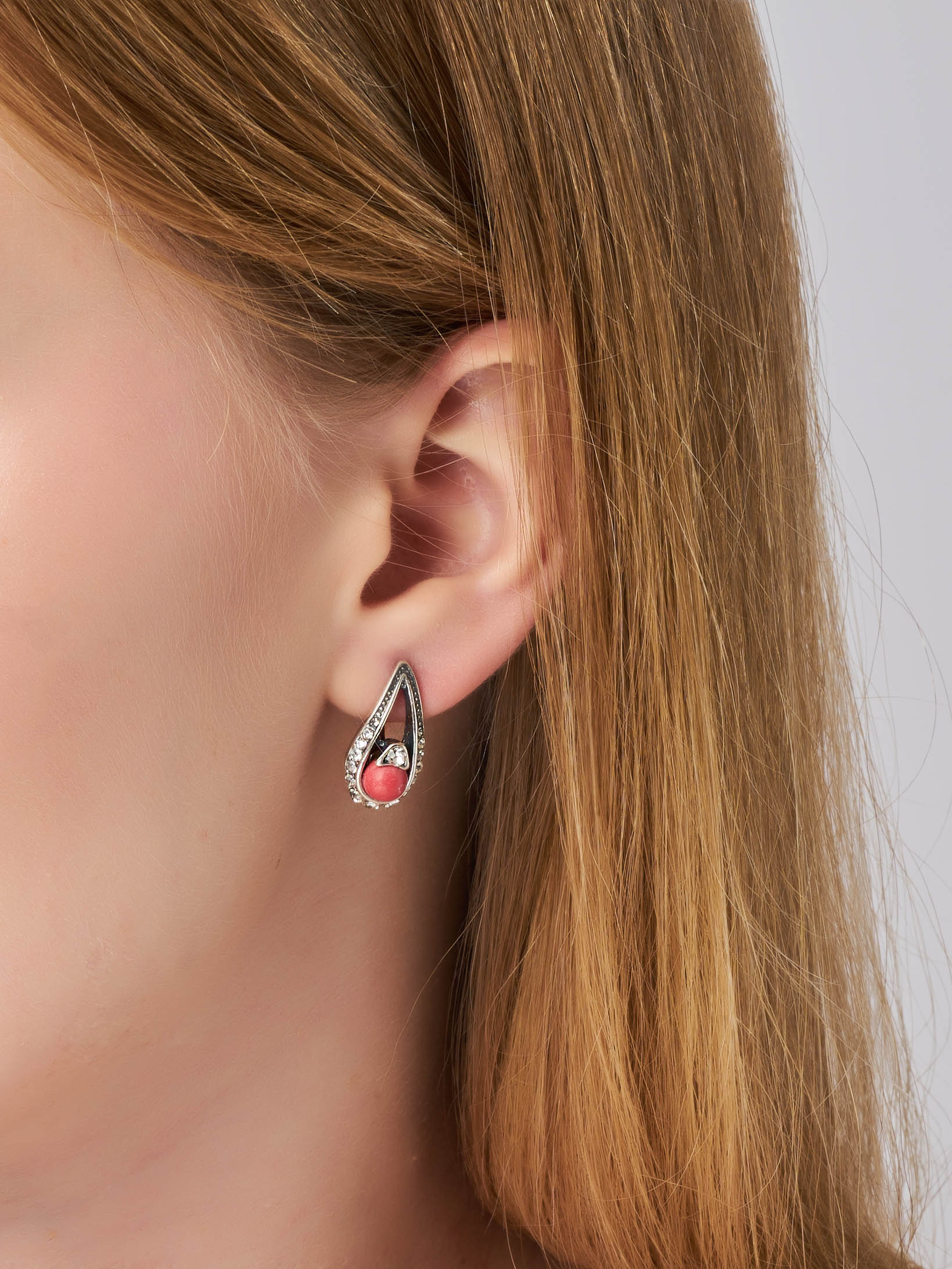 Серьги Shine and Beauty 80016-39-с-родохрозит - фото 2