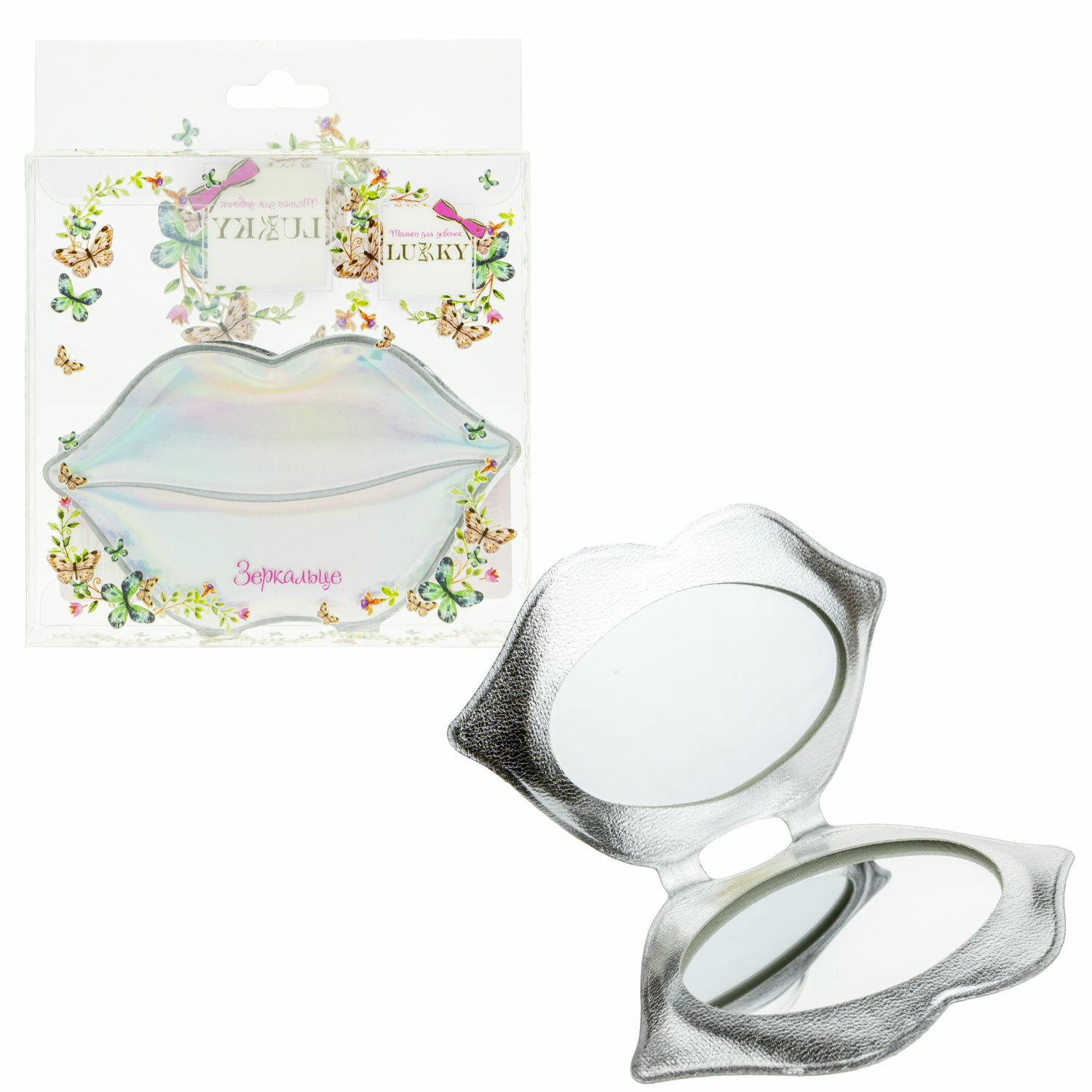 Зеркало LUCKY Губы карманное - фото 5
