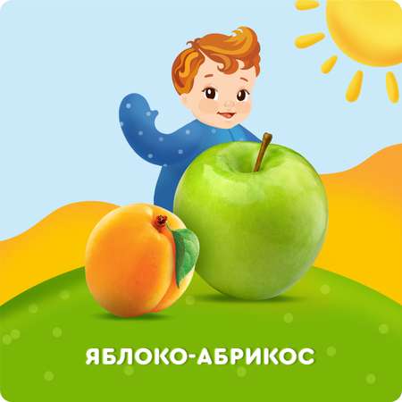 Сок Агуша яблоко-абрикос с мякотью восстановленный 200мл с 5месяцев