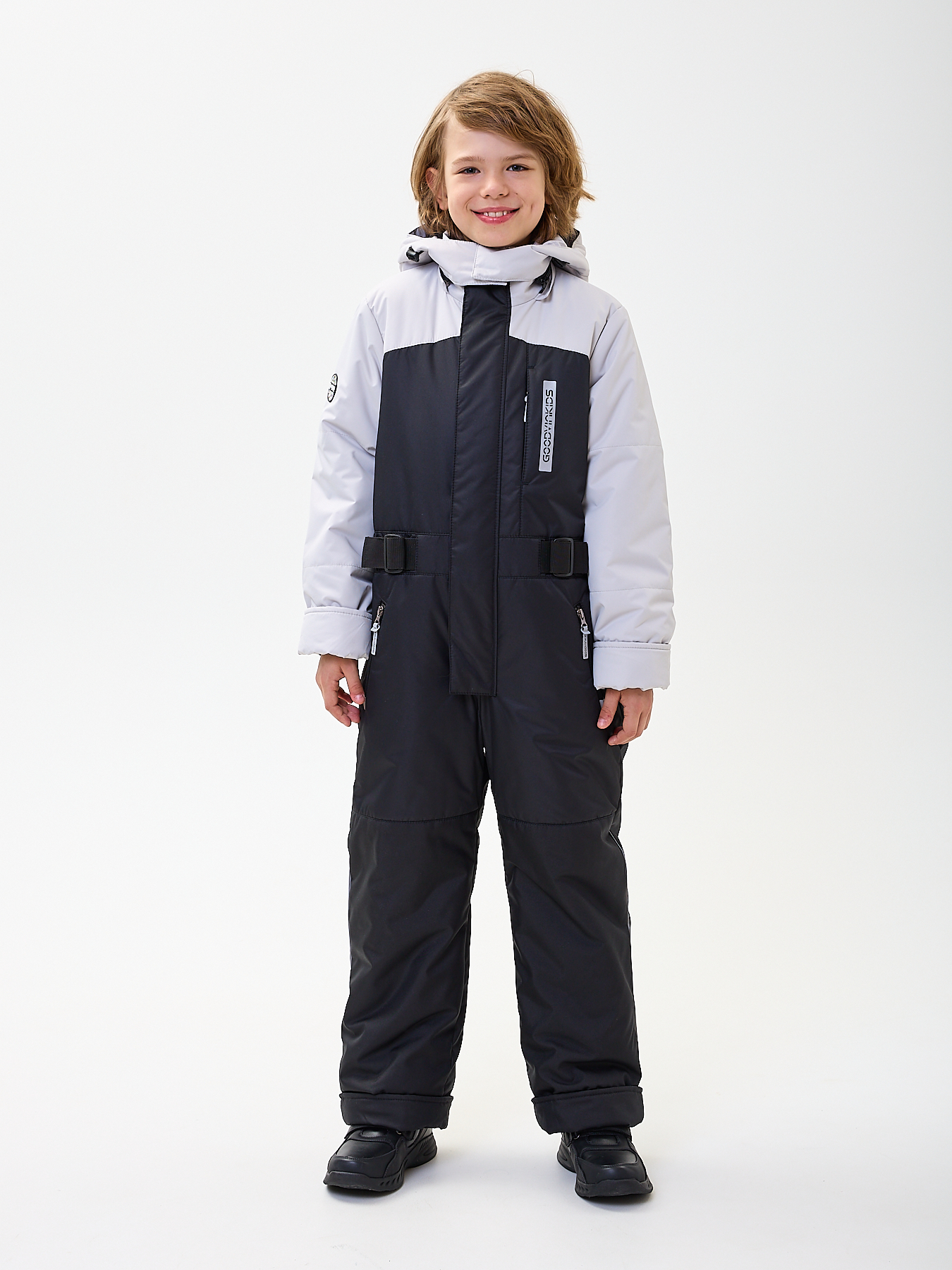 Комбинезон GooDvinKids КМ12019-21/черный_серый - фото 1
