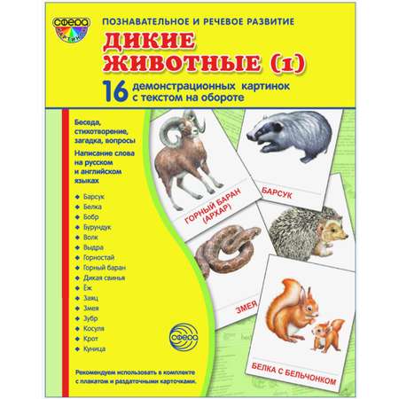 Карточки ТЦ Сфера Дикие животные