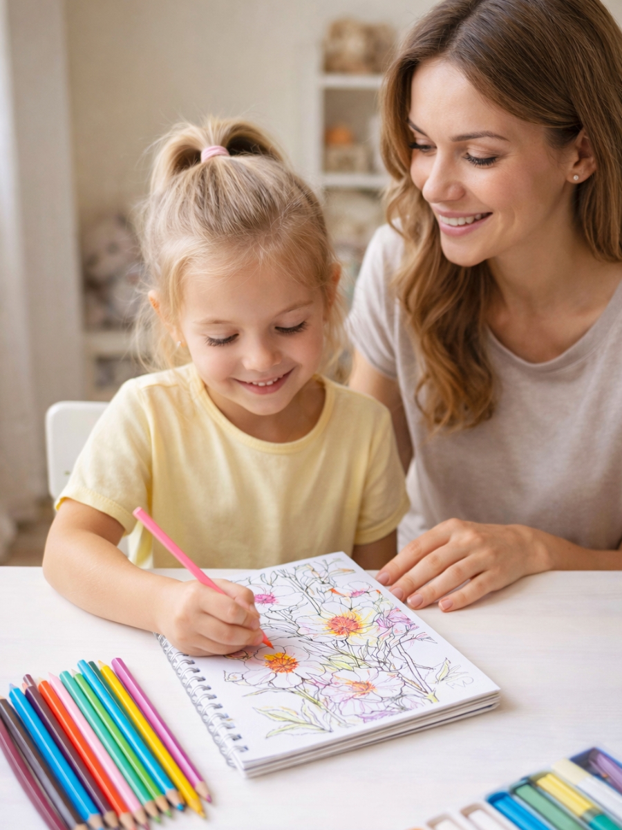 Раскраска Fashion Vector Design А5 30 листов Весенние цветы - фото 11