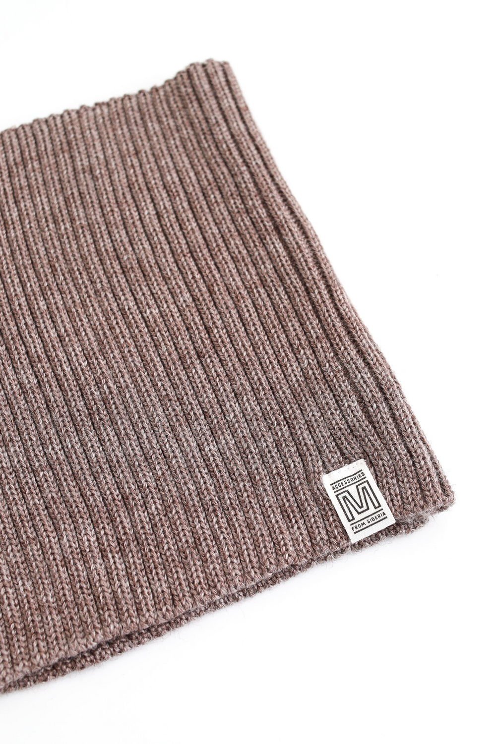 Снуд MINIDINO ВЯЗ-СН-001Снуд-труба вязаный бежевый меланж - фото 2