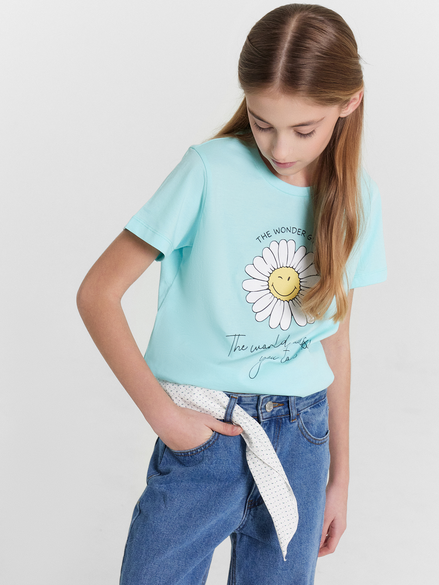 Футболка Mark Formelle (Марк Формэль) 117835/голубой +печать - фото 2