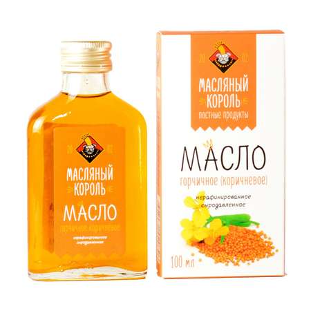 Масло Масляный король нерафинированное горчичное 100мл