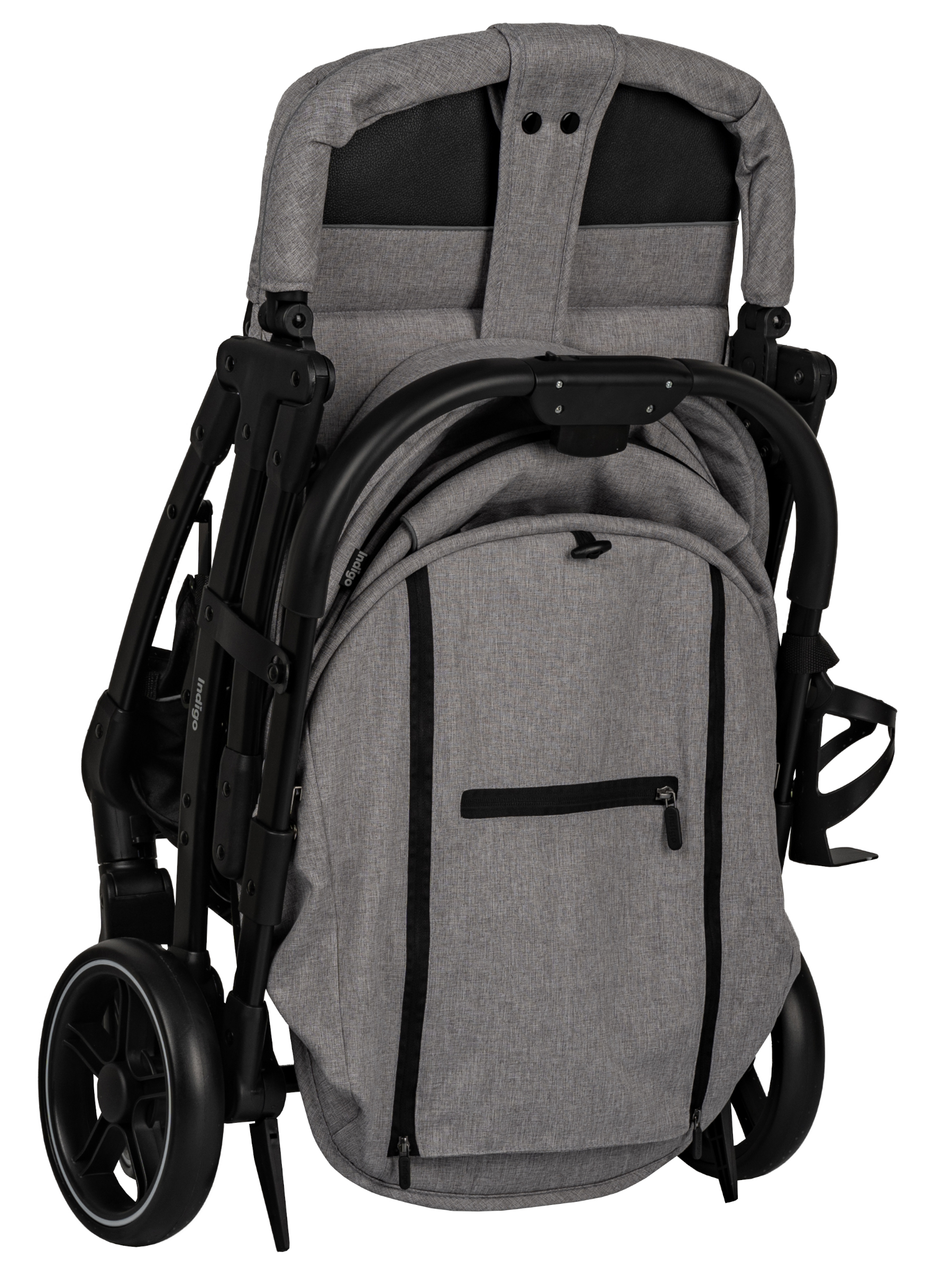 Коляска прогулочная Indigo Frost для путешествий серый серый - фото 30