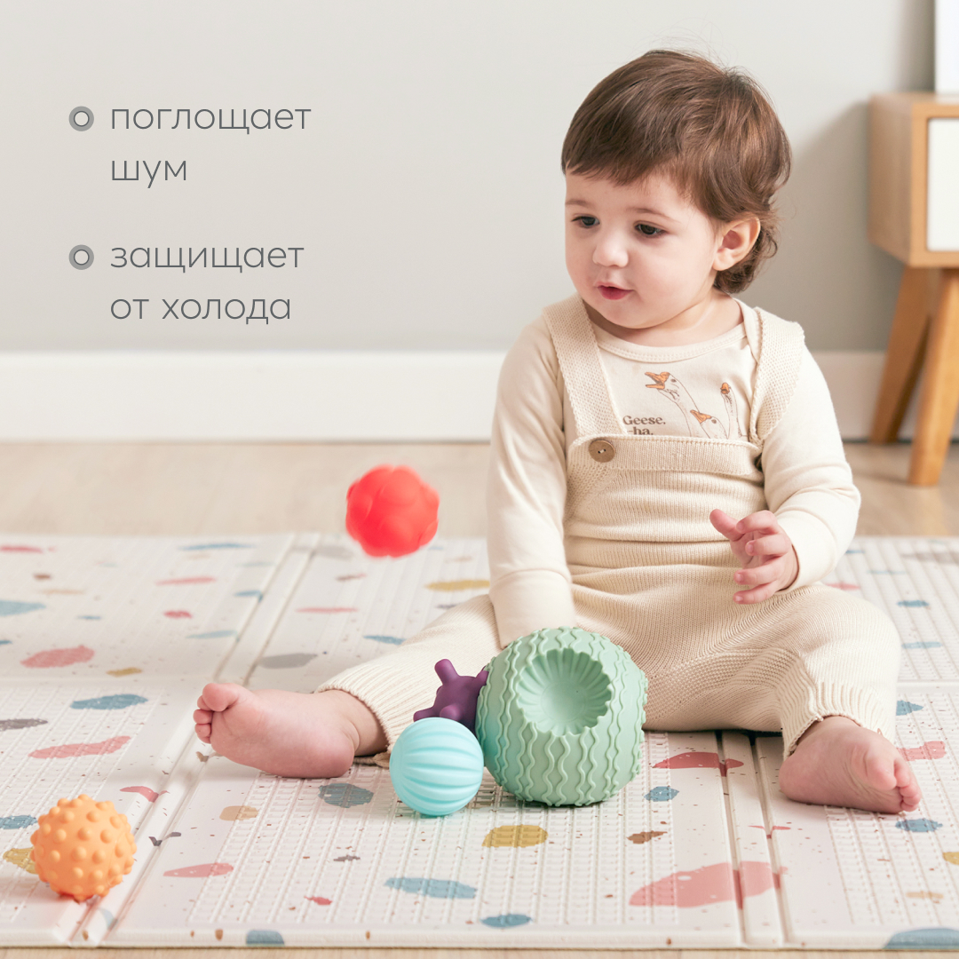 Коврик детский Happy Baby Soft Floor массажный непромокаемый складной - фото 5