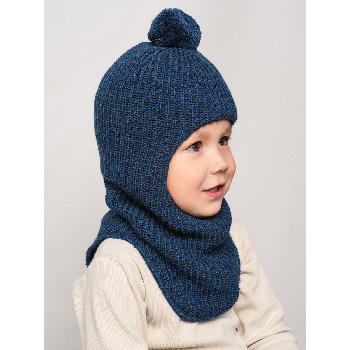 Шапка ПриКиндер U-W_22324 Цвет: Темная джинса - фото 8