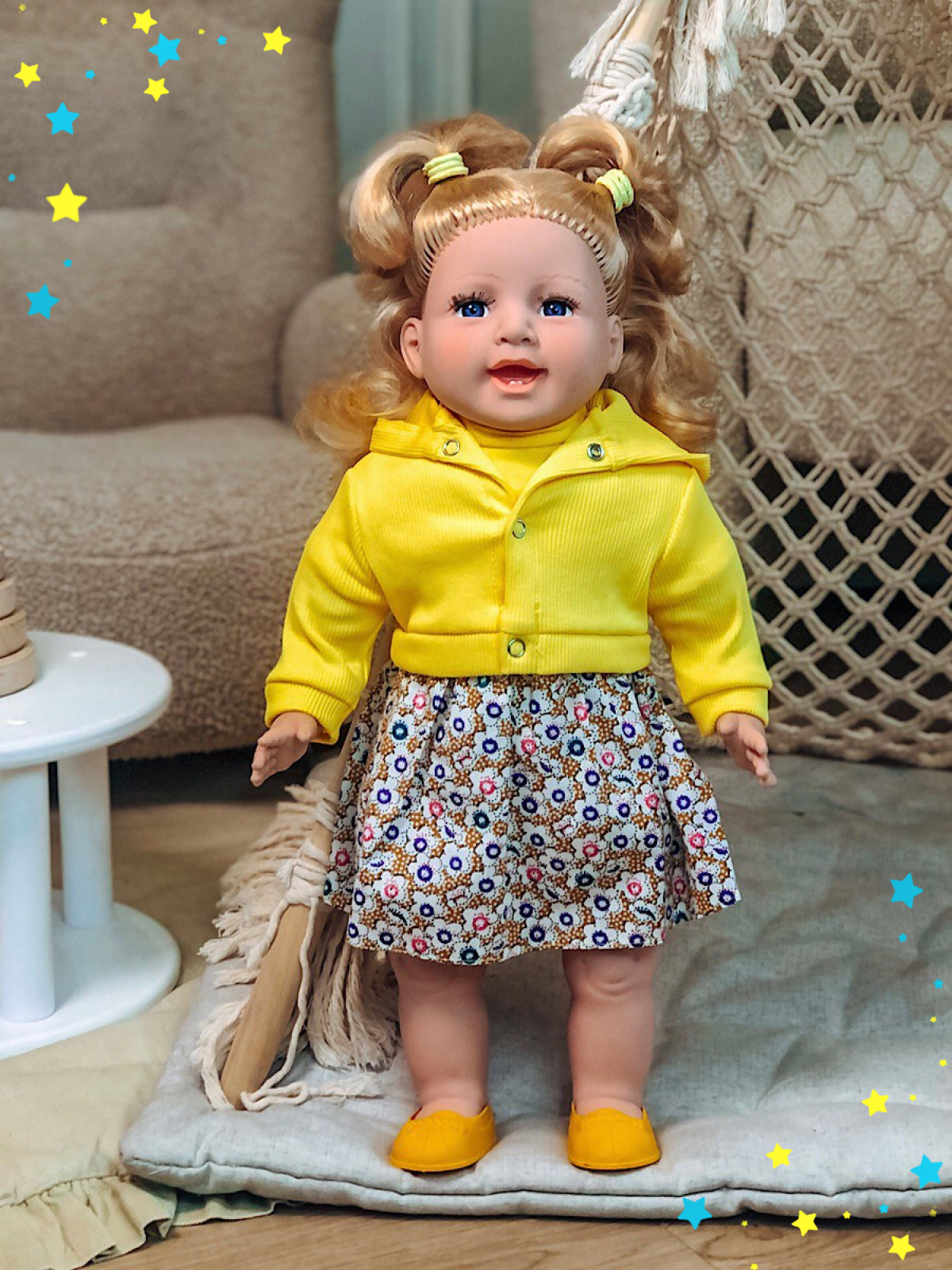 Кукла пупс СТРАНА КУКОЛ говорящая мягконабивная реборн высота 50 см 24-03.3 - фото 13
