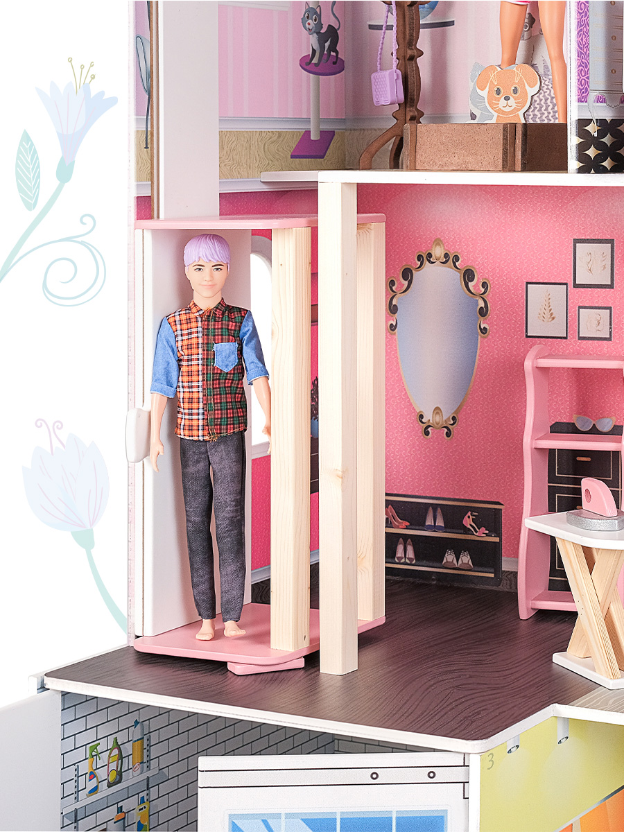 Домик для кукол PAREMO 134 см с мебелью PD318-17 - фото 16