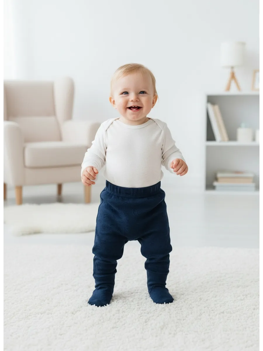 Ползунки Linas baby 738-12W Синий - фото 4