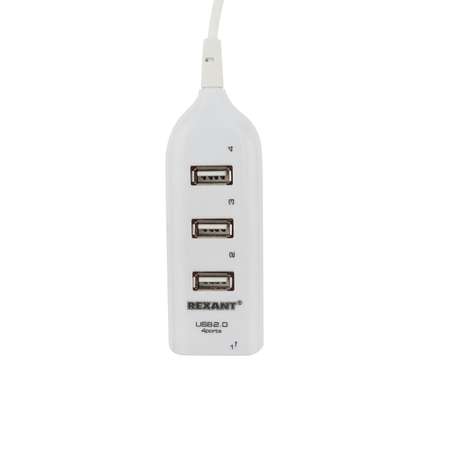 Разветвитель REXANT USB на 4 порта белый