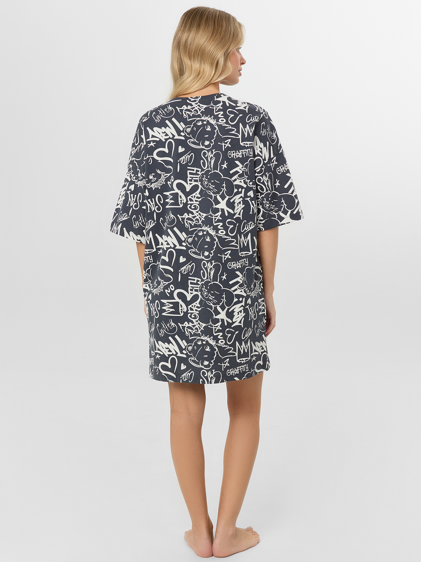 Сорочка ночная Mark Formelle (Марк Формэль) 512079/граффити на графите - фото 2