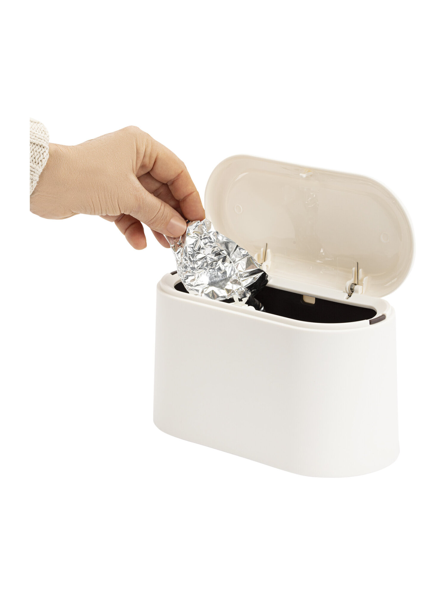 Мусорное ведро настольное BoomHouse урна для бумаги с микролифтом 2 л 220х110х130 мм - фото 11