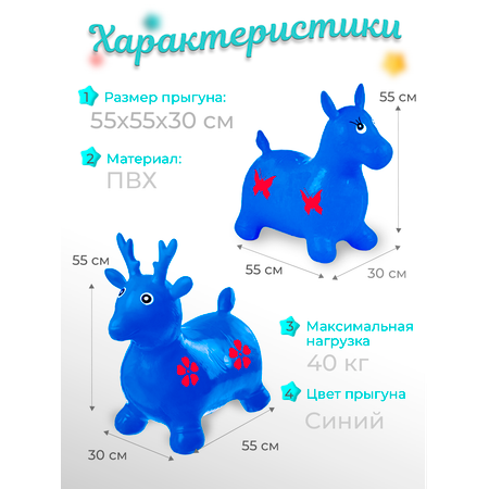 Надувной попрыгун Ball Masquerade Ослик синий
