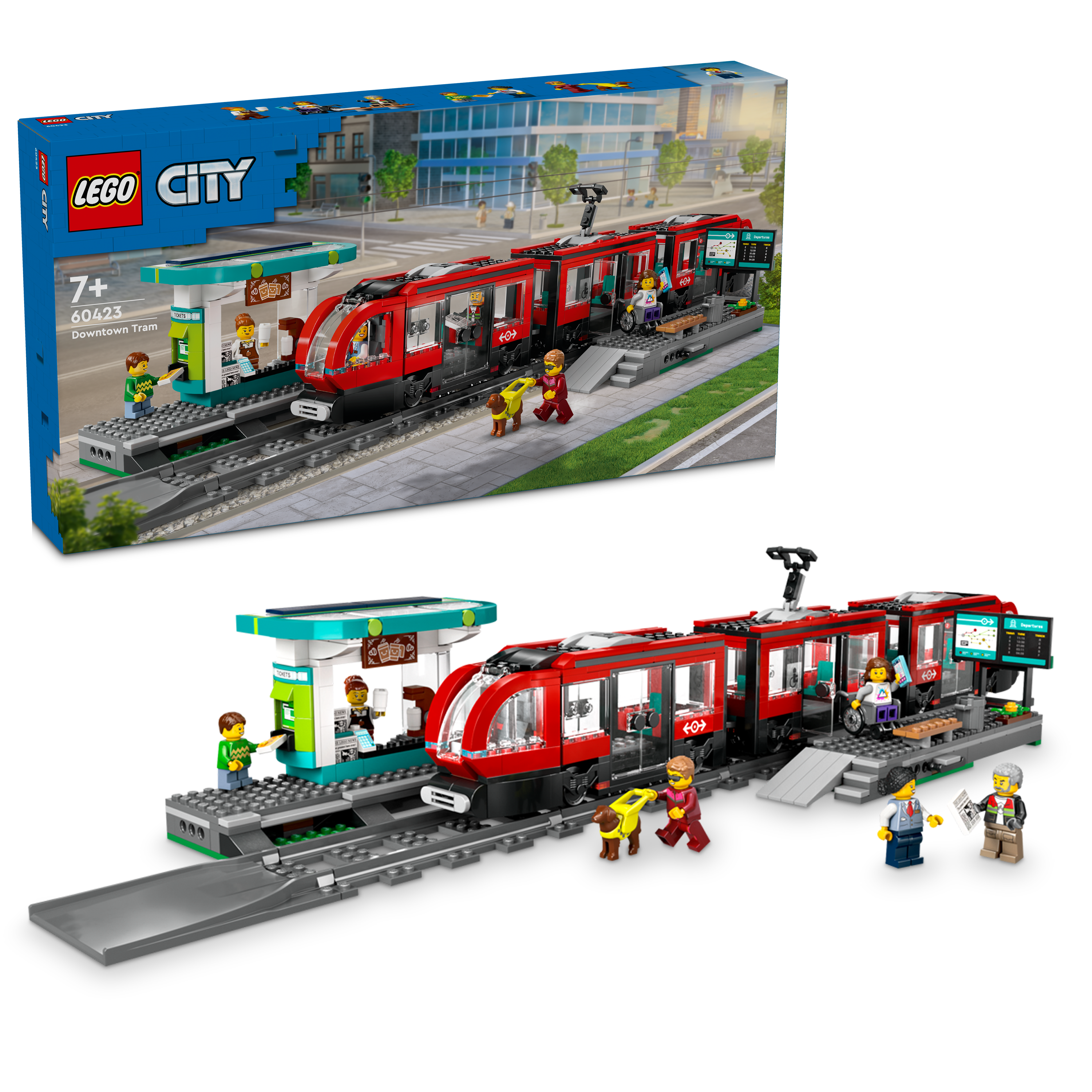 Конструктор LEGO City Трамвай и станция блочный - фото 1
