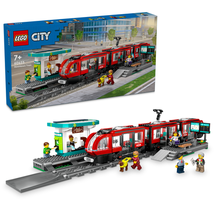 Конструктор LEGO City Трамвай и станция блочный