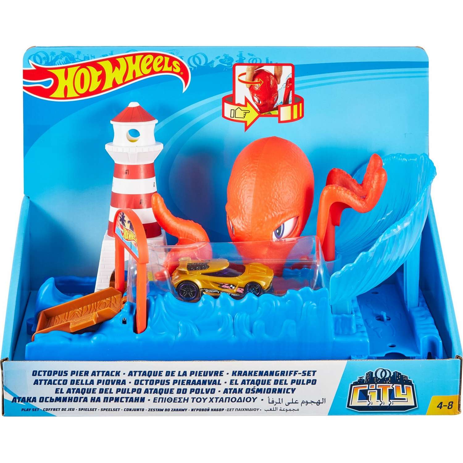 Трек Hot Wheels Сити с монстрами-злодеями в ассортименте FNB05 - фото 14