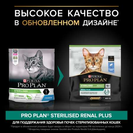 Корм сухой для кошек PRO PLAN 200г с кроликом стерилизованных
