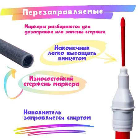 Маркеры ТОТОША двусторонний, ароматизированный 60 цв.