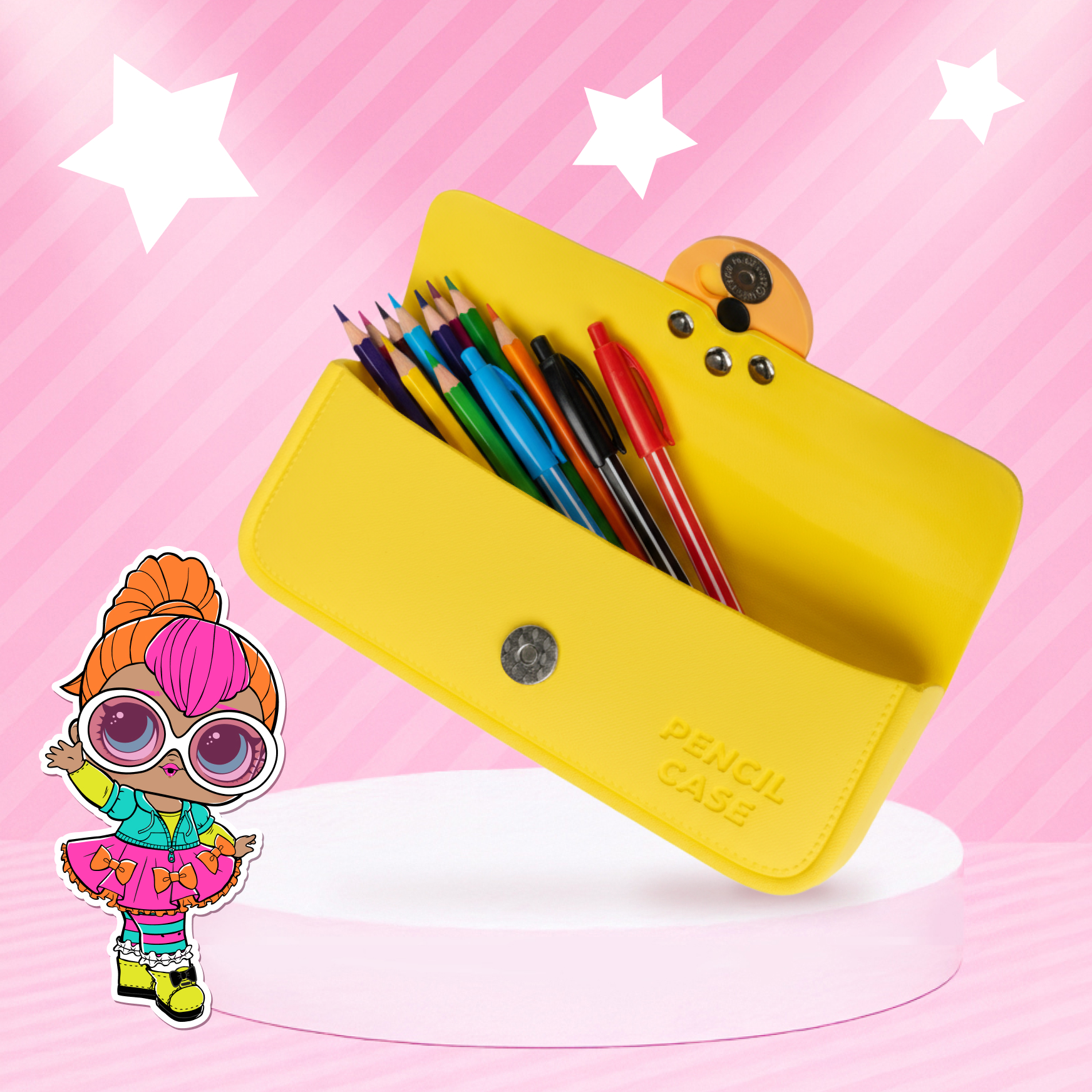 Сумка L.O.L. Surprise! пенал желтый + джиббитсы - фото 4