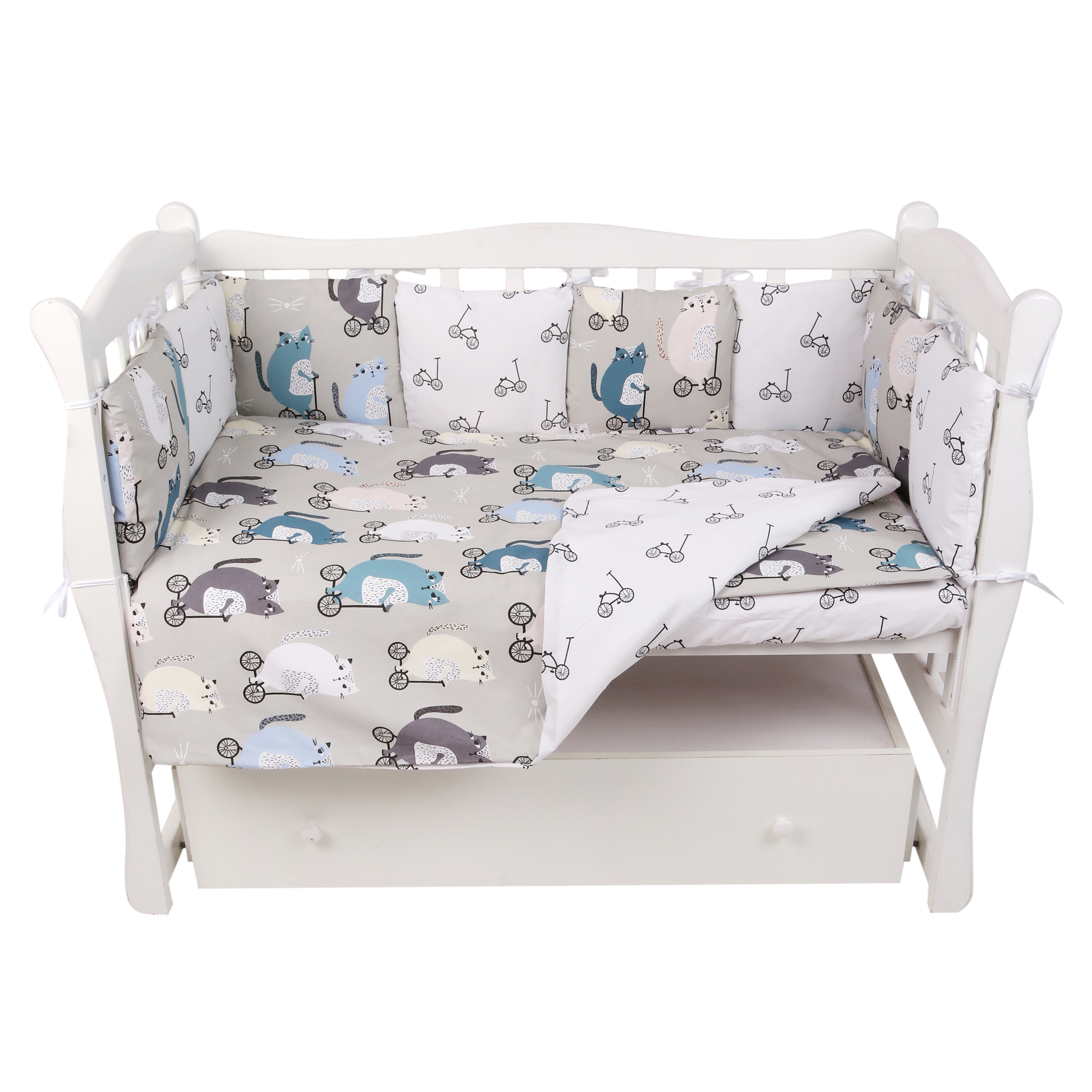 Комплект постельного белья Amarobaby Велосипедисты 7 предм. - фото 3