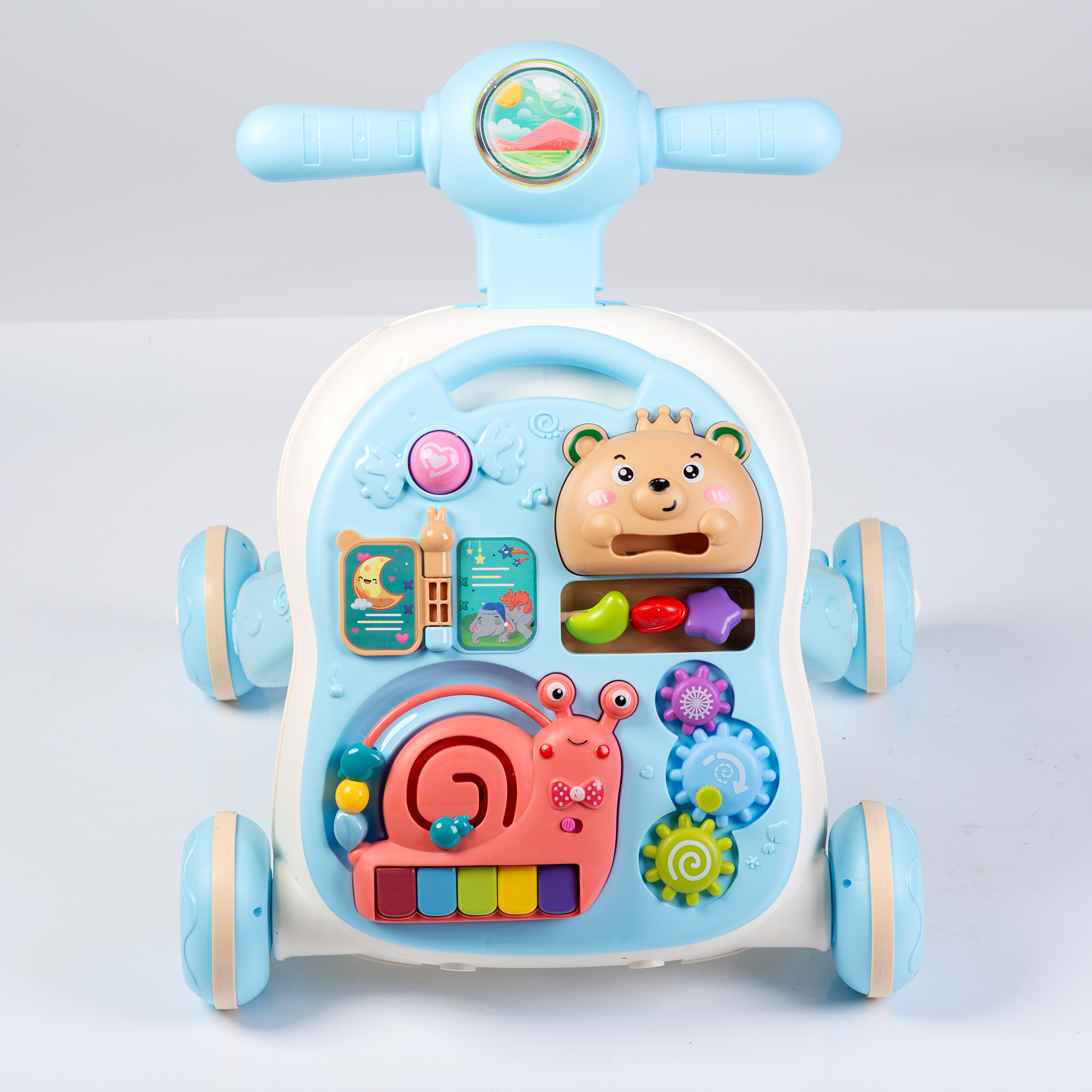 Каталка Babyhit с ручкой голубой - фото 13