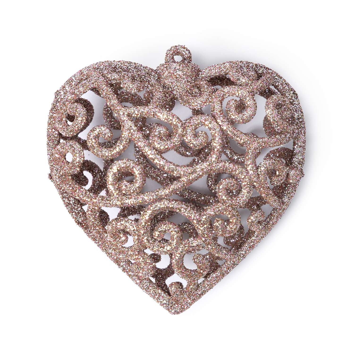 Набор елочных украшений ё Ажурные сердечки 4шт - фото 3