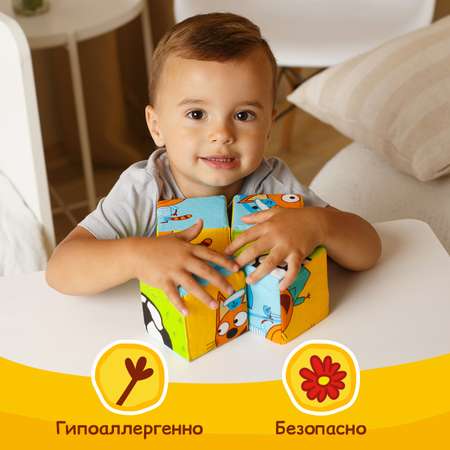 Игрушка Мякиши кубики Три Кота Собери Коржика