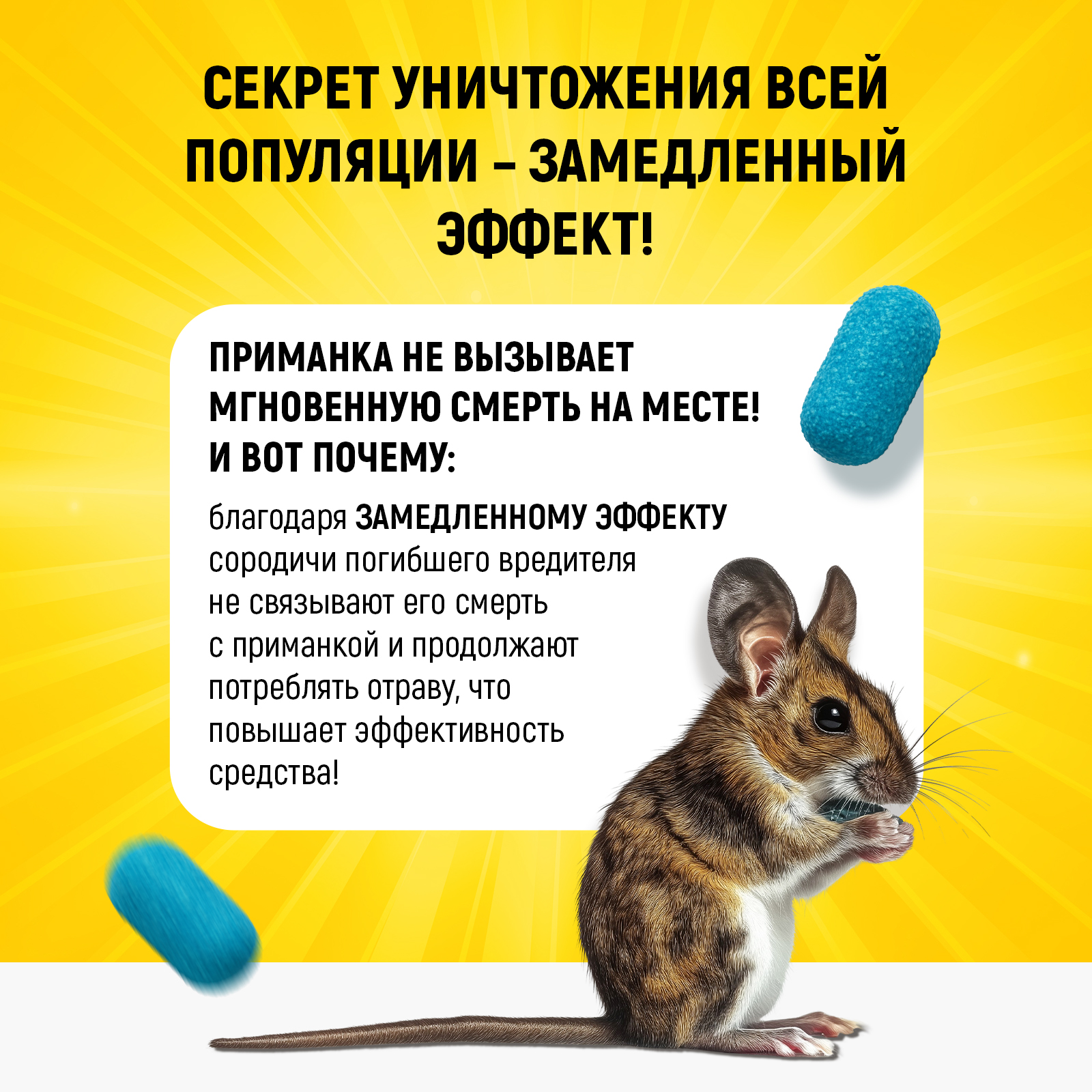 Отрава для мышей и крыс WALNUT мумифицирующая в брикетах - фото 5