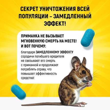 Отрава для мышей и крыс WALNUT мумифицирующая в брикетах