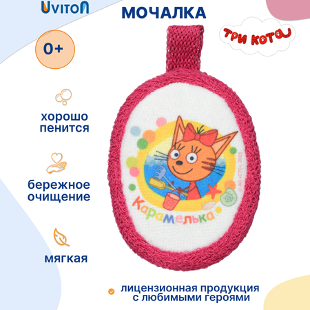 Губка Три кота Карамелька в ассортименте