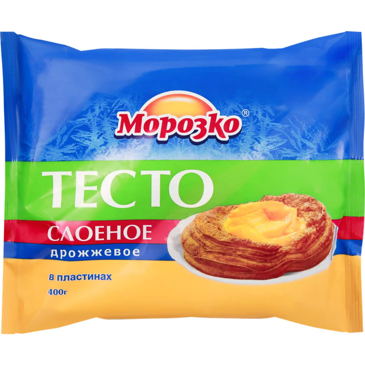 Тесто слоеное МОРОЗКО дрожжевое 400г - фото 1