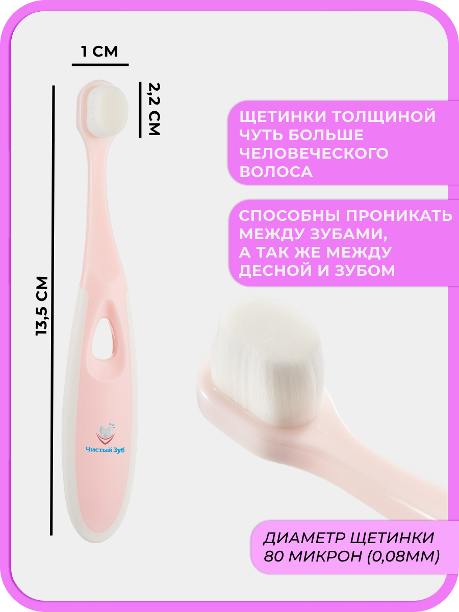 Зубная щетка классическая Чистый Зуб от 0 лет 1 шт. - фото 6