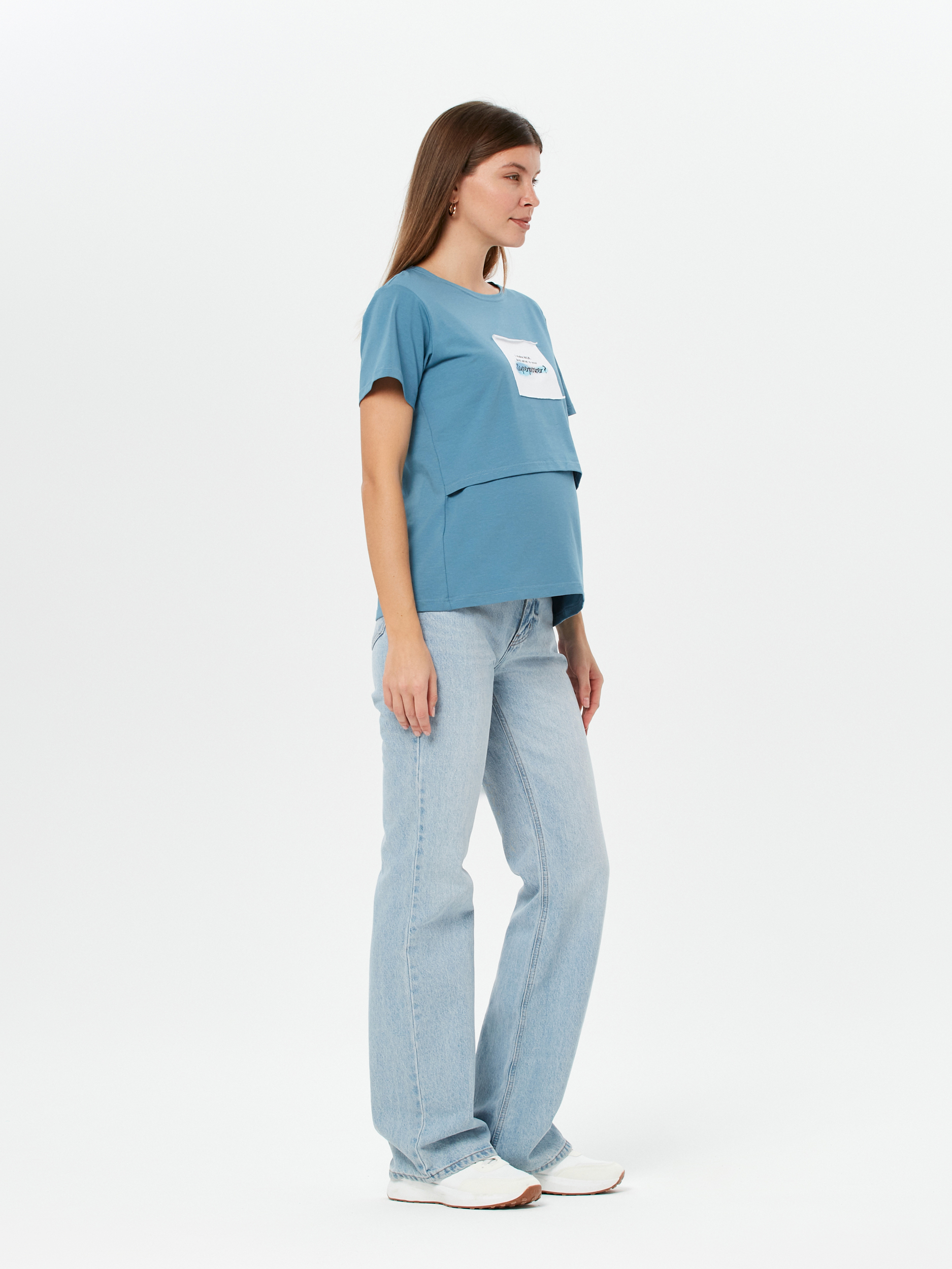 Футболка для беременных и кормящих Proud Mom ФСУП-0300-индиго - фото 6