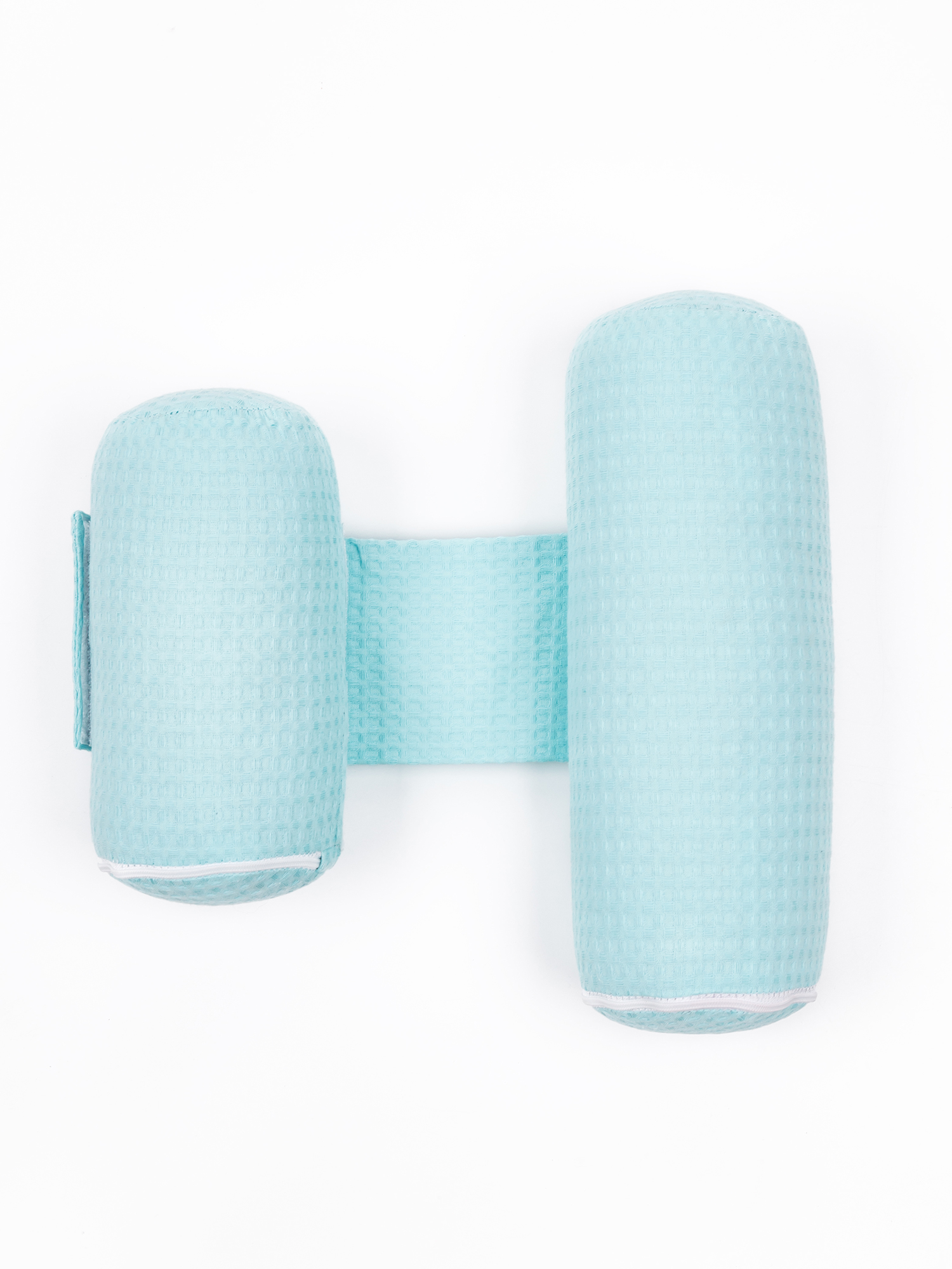 Подушка для боковой поддержки AmaroBaby Nature Waffle с лузгой гречихи голубой - фото 5