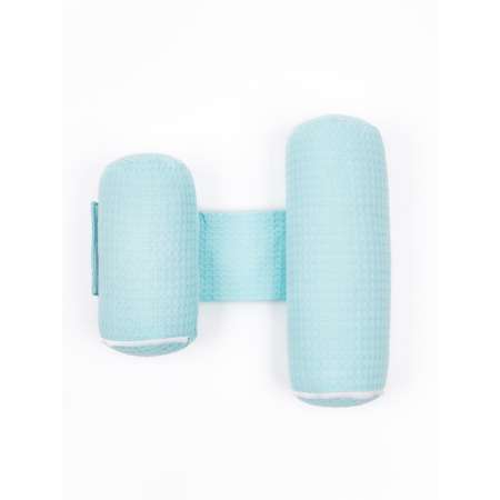 Подушка для боковой поддержки AmaroBaby Nature Waffle с лузгой гречихи голубой