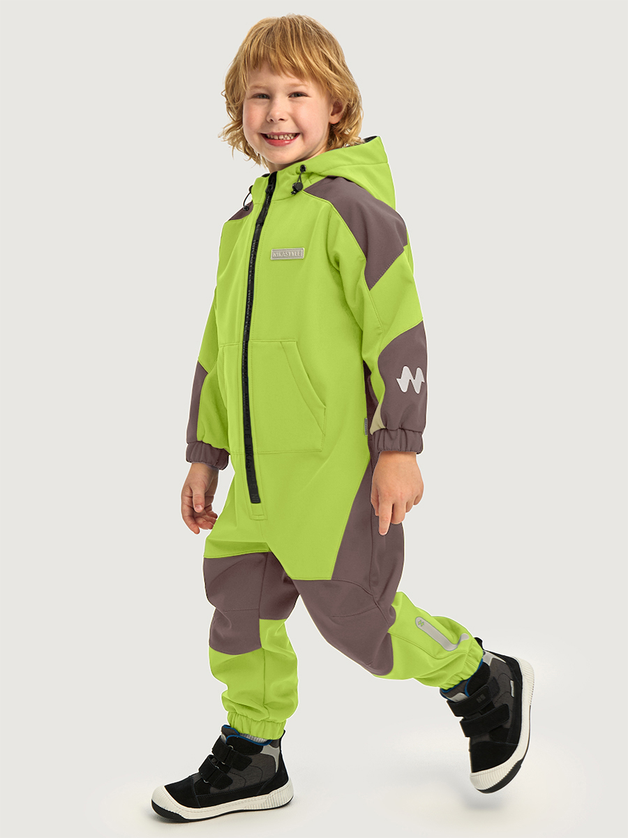 Комбинезон NIKASTYLE 8л15126 лайм/кофе - фото 1