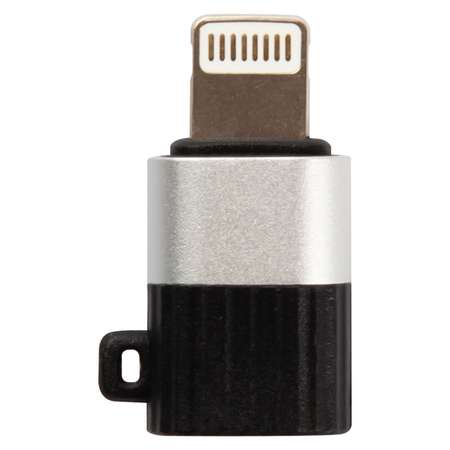 Адаптер-переходник RedLine Jumper MicroUSB – Lightning до 3А черно-серебристый