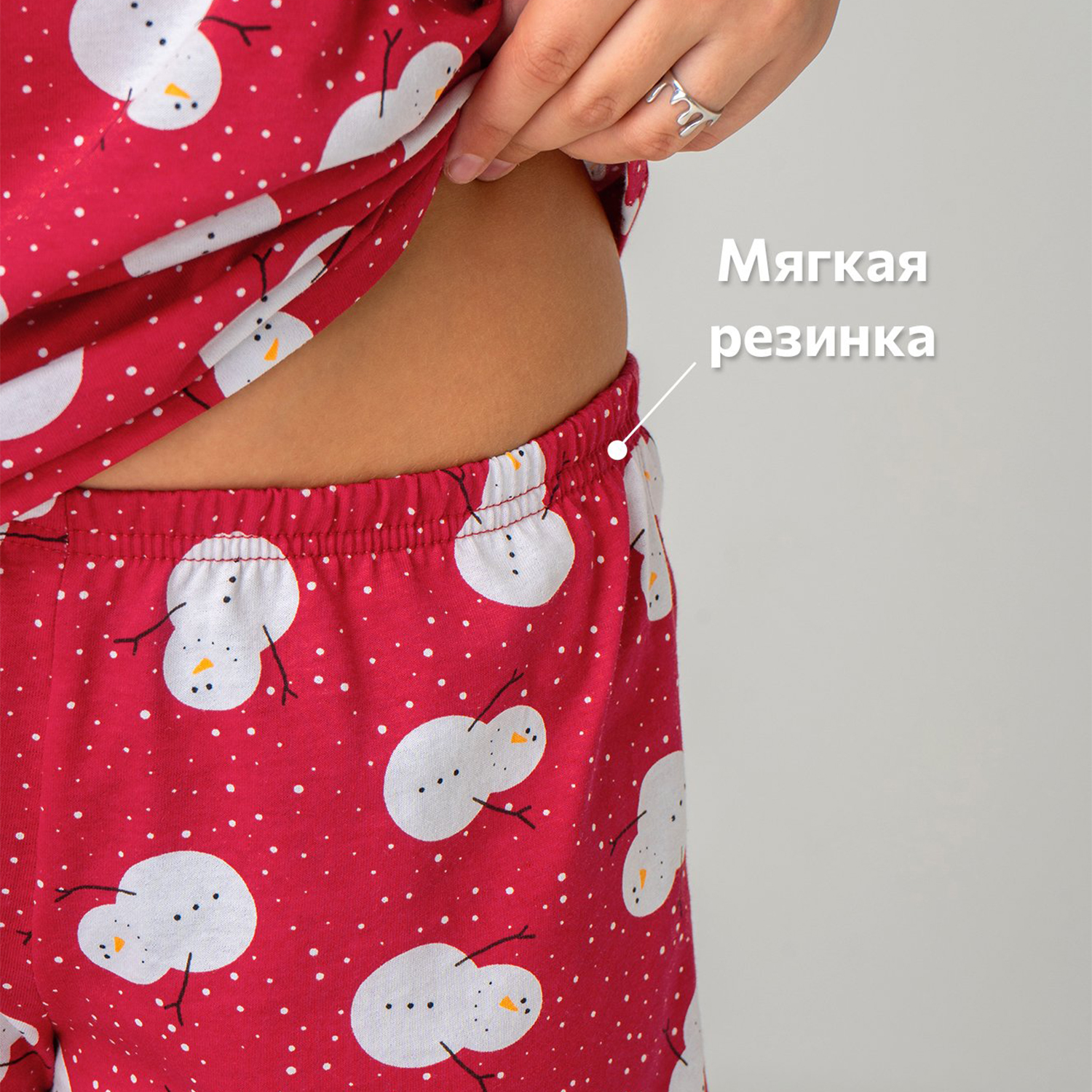 Пижама HappyFox HF410SPснеговики.на.красном - фото 3