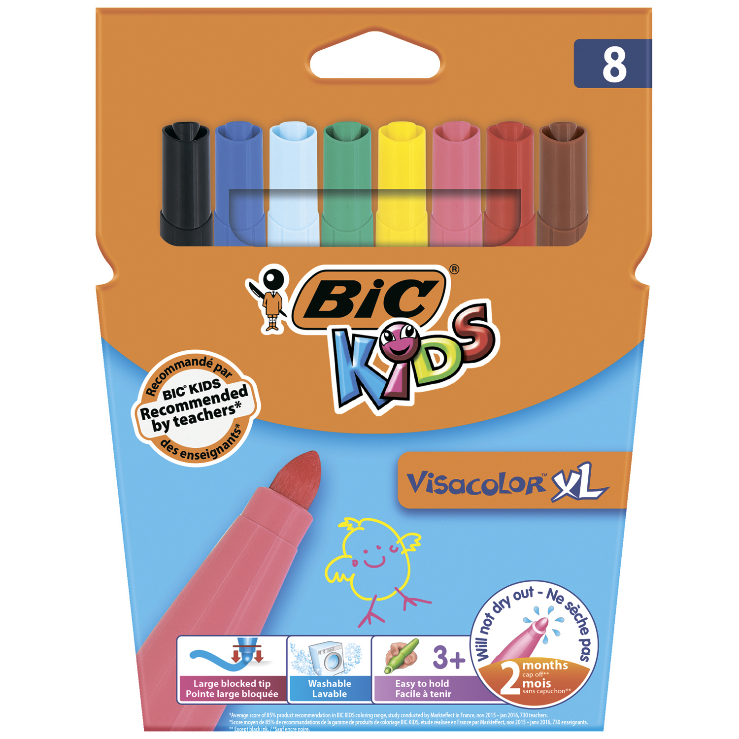 Фломастеры BIC 8 цв. - фото 1
