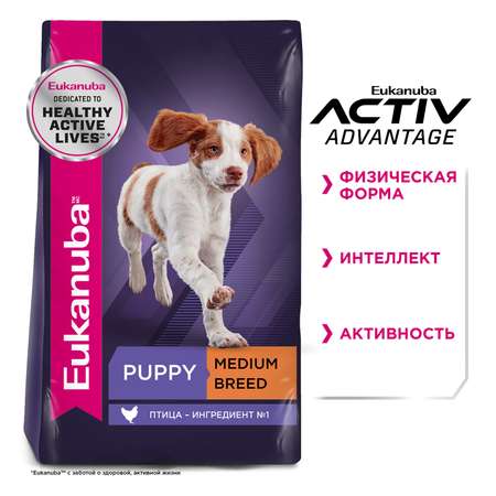 Корм для собак Eukanuba 800г Паппи МедиумБрид 12м