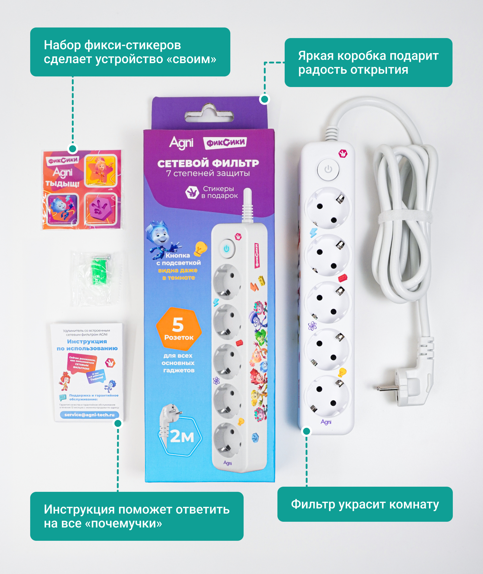 Сетевой фильтр AGNI TP-FD5E - фото 5