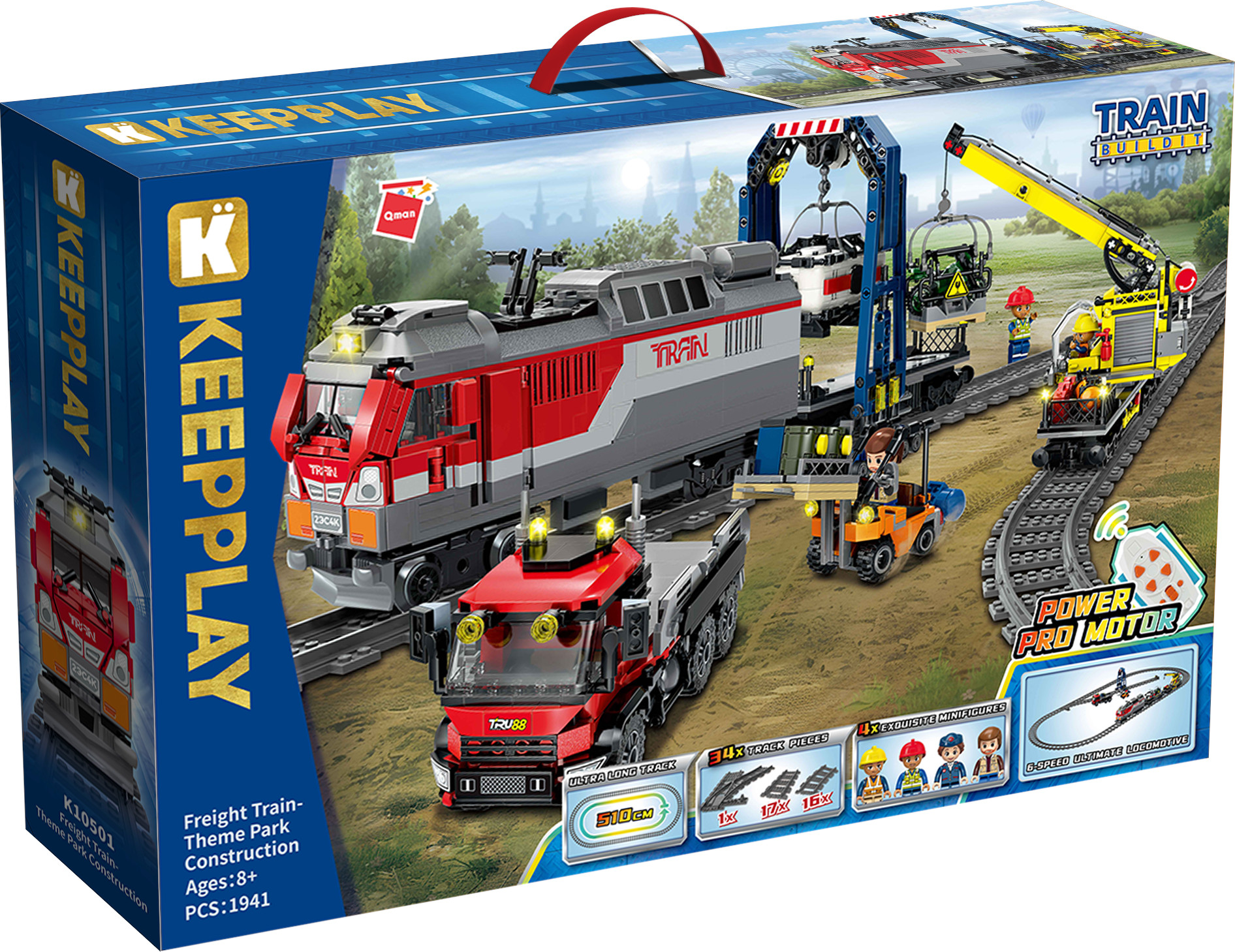 Конструктор QMAN Строительство поезда 1941 дет. - фото 2