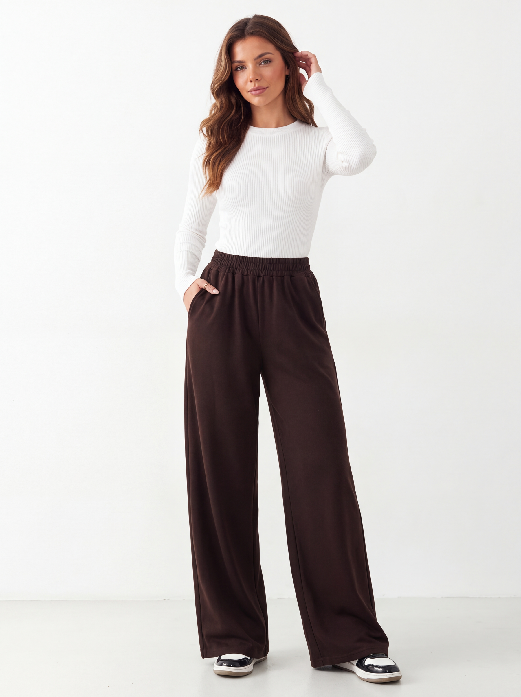 Брюки LEGANTE Л003/коричневые/Брюки женские Паллаццо - фото 1
